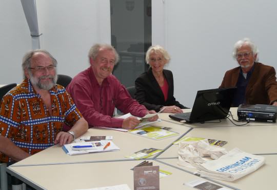 Ingo Binnewerg (von links) mit Frank Bliss, Annette Turmann und Rüdiger Finger
