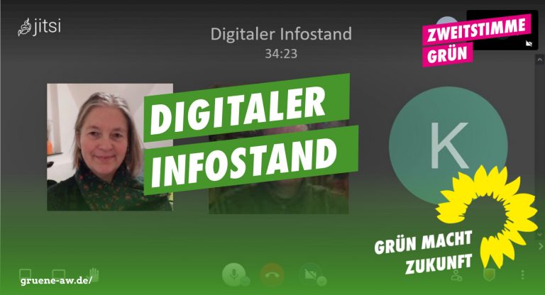 Digitaler Infostand der Grünen Landtagskandidatin