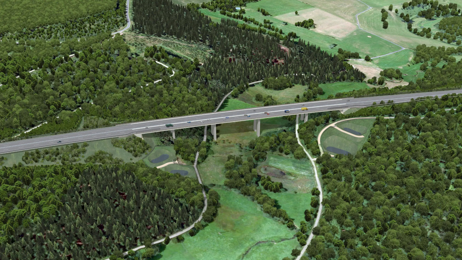 Visualisierung Talbrücke Nohner Bach Süd (Quelle: Autobahn GmbH)