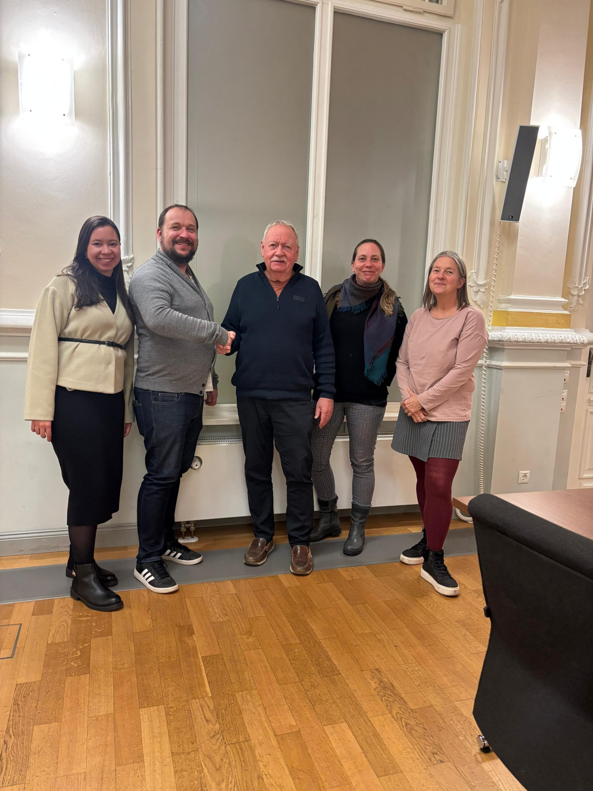 Die GRÜNE Stadtratsfraktion v. l. n r. : Sarah Rößel, Christoph Scheuer, Hubert Rößel, Kristina Schmidt, Birgit Stupp