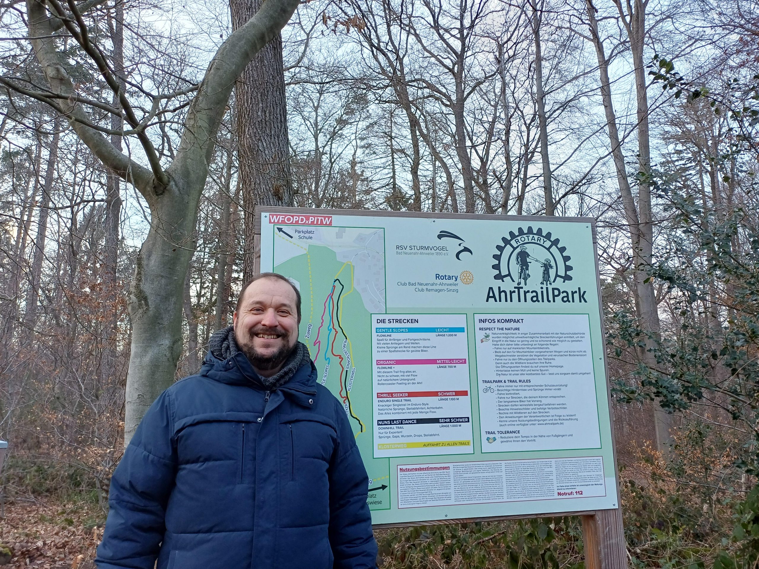 Christoph Scheuer auf dem Mountainbike-Trail im Stadtwald Bad Neuenahr-Ahrweiler