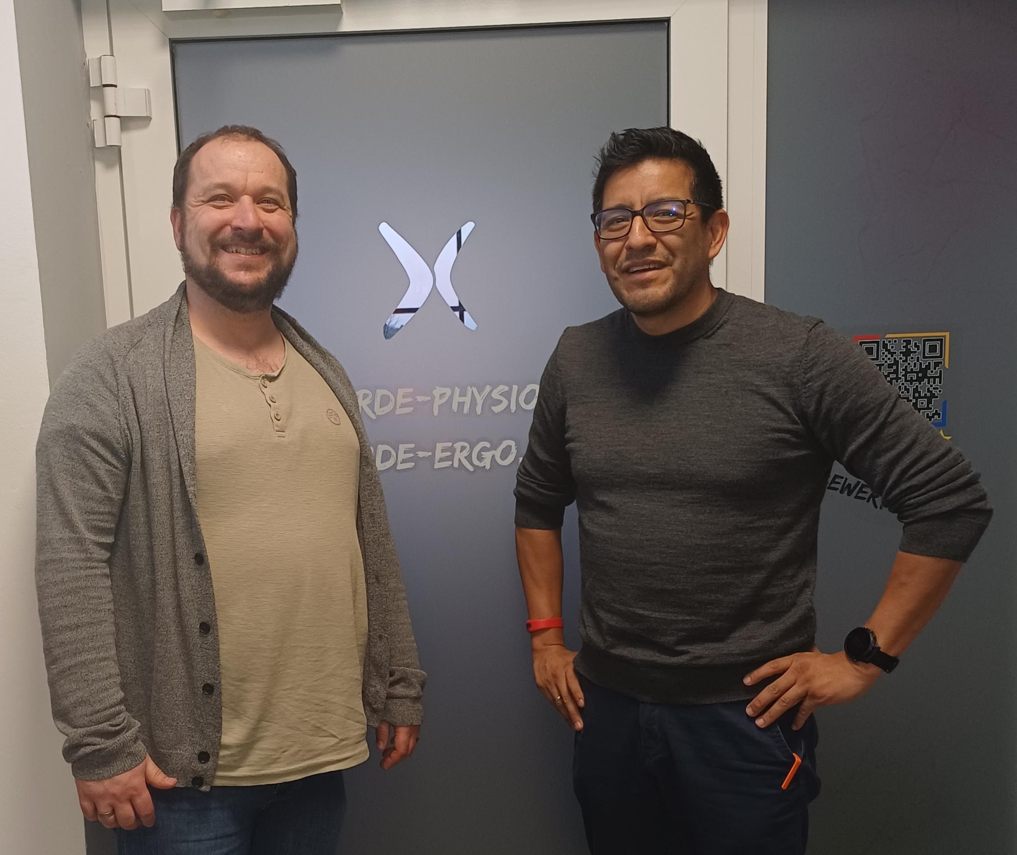 Bürgermeisterkandidat Christoph Scheuer (l.) mit Michael Planz