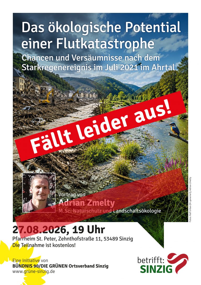 Fällt aus „betrifft:SINZIG“: Das ökologische Potenzial einer Flutkatastrophe